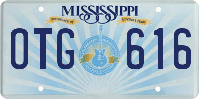 MS license plate OTG616
