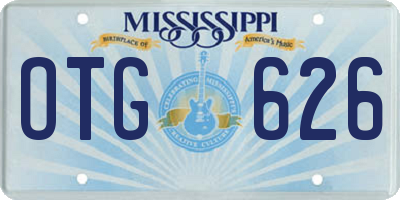 MS license plate OTG626
