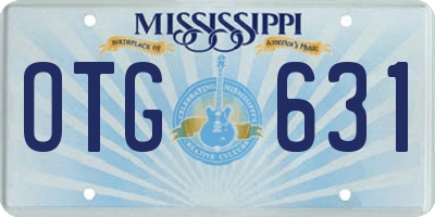 MS license plate OTG631
