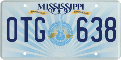 MS license plate OTG638