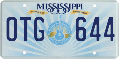 MS license plate OTG644