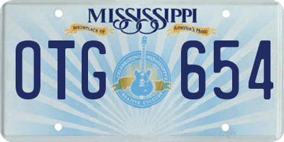 MS license plate OTG654