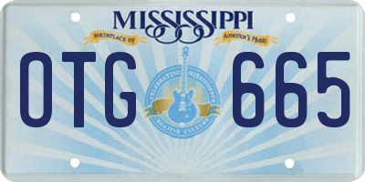 MS license plate OTG665