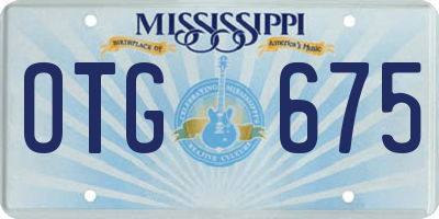 MS license plate OTG675