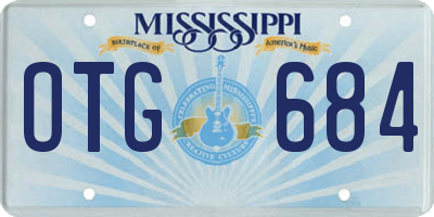 MS license plate OTG684