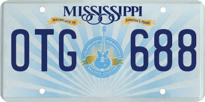 MS license plate OTG688