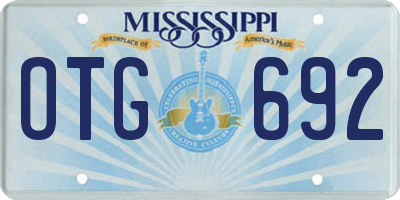 MS license plate OTG692