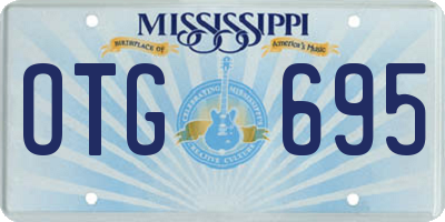 MS license plate OTG695