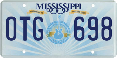 MS license plate OTG698