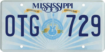 MS license plate OTG729