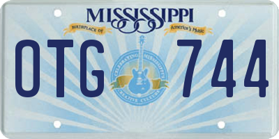 MS license plate OTG744