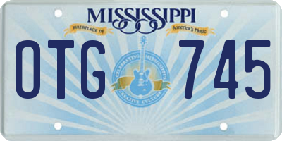 MS license plate OTG745