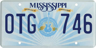 MS license plate OTG746