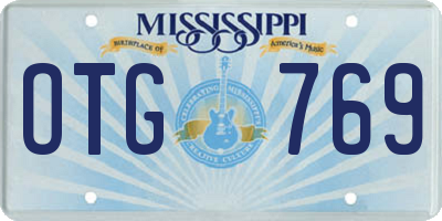 MS license plate OTG769