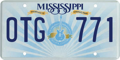 MS license plate OTG771