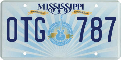 MS license plate OTG787