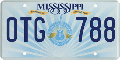 MS license plate OTG788