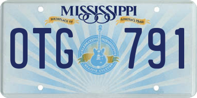 MS license plate OTG791