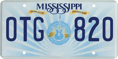 MS license plate OTG820