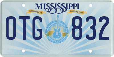 MS license plate OTG832