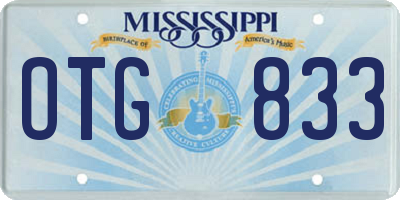 MS license plate OTG833