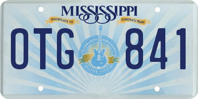 MS license plate OTG841