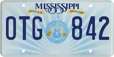 MS license plate OTG842