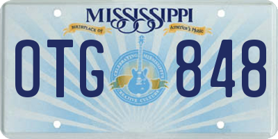 MS license plate OTG848