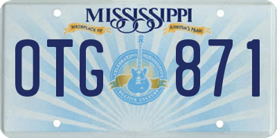 MS license plate OTG871