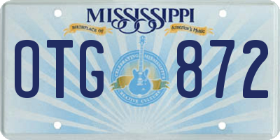 MS license plate OTG872