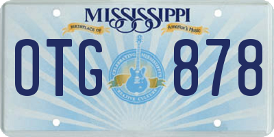 MS license plate OTG878