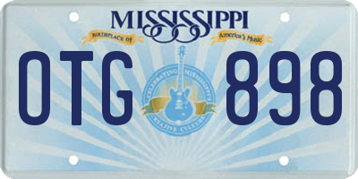 MS license plate OTG898