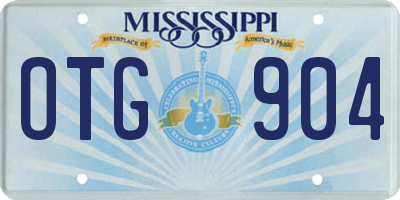 MS license plate OTG904