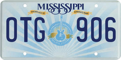 MS license plate OTG906