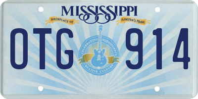 MS license plate OTG914