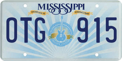 MS license plate OTG915