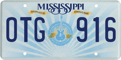 MS license plate OTG916