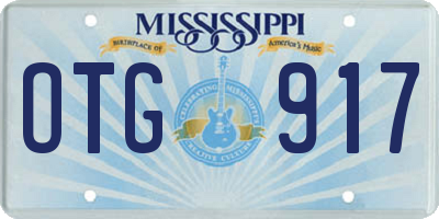 MS license plate OTG917