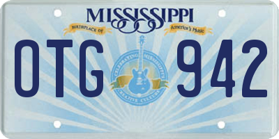 MS license plate OTG942