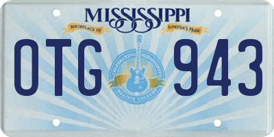 MS license plate OTG943