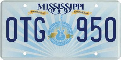 MS license plate OTG950