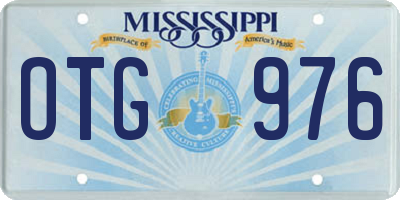 MS license plate OTG976