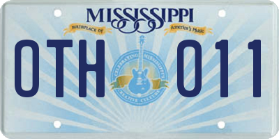 MS license plate OTH011