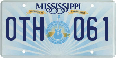 MS license plate OTH061
