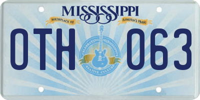 MS license plate OTH063