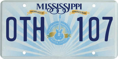 MS license plate OTH107