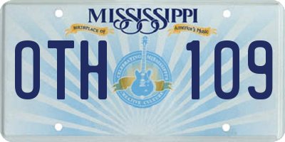 MS license plate OTH109