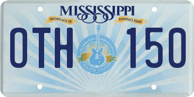 MS license plate OTH150
