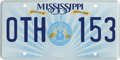 MS license plate OTH153