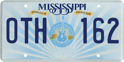 MS license plate OTH162